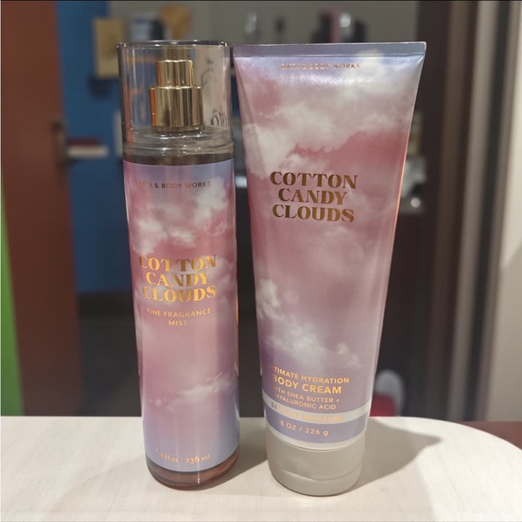 Bath & Body Works Cotton Candy Clouds Mist and Cream - Pink and White - Picture 1 of 1